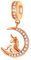 Licorne scintillante en or rose sur la lune Charms, S'adapte au bracelet pour femme pandora, perles pendentif cheval volant en argent sterling 925 clair cz mythe, cadeau d'anniversaire de noël