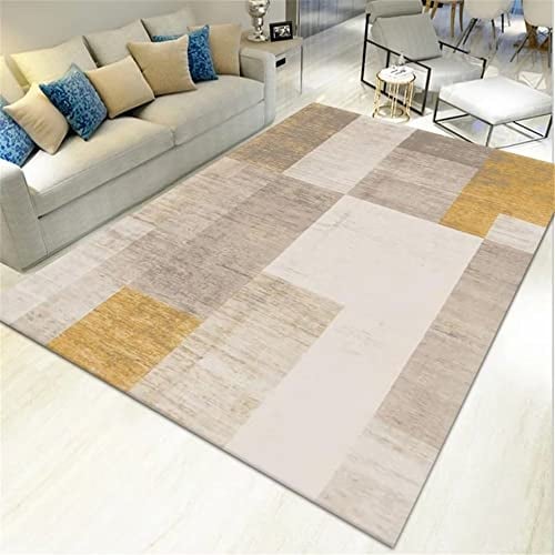 DJHWWD Auslegware Teppichboden Salon Auslegware Rechteckiger beige Teppich Wohnzimmerteppich Schlafzimmerteppich Feuchtigkeitsbeständig Langlebig Waschbare Teppiche 180X250CM