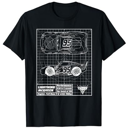 Cars Lightning McQueen Blueprint T-Shirt