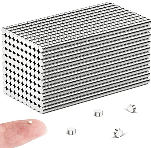 FINDMAG 50 Pcs 2 mm x 1 mm Mini Magnets, Fridge Magnet, Small Craft Magnets, Whiteboard Magnet, Round Tiny for Whiteboard, Magnetic for Crafts, Photos, Tools, Arts, Hobbies, DIY
