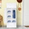 LEADZM Regalsystem, 10 Würfel, Kunststoff-Kleiderschrank mit Türen, Modulares Schranksystem zur platzsparenden Aufbewahrung, 70 x 45 x 175 cm, Weiß