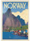 MyPuzzle Norwegen: Das Land der Fjorde, Vintage Poster - Premium 1000 Teile Puzzle - MyPuzzle Sonderkollektion von Anderson Design Group