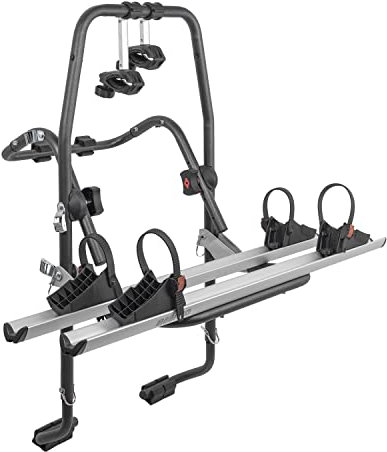 Porte-vélos Menabo Stand Up 2 sur Hayon de Voiture pour Mercedes Classe B W245 2005 à 2011, Support de vélos sur Coffre Rabattable, Convient pour 2 vélos, Capacité de Charge 30 kg