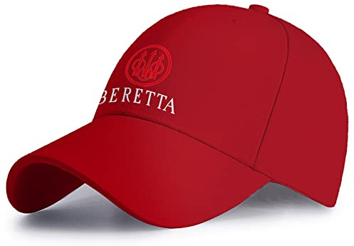 WERUN Herren Snapback Caps für Beret-TA, Baumwolle Strukturierte Baseballkappe, Washed Look Retro Kappe Mütze Cap Schirmmütze Basecap Verstellbar-Red||1 Piece
