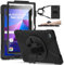 Gerutek Shockproof Case for Lenovo Tab M10 Plus 3rd Gen with Screen Protector 10.6 inch 2022, Tab M10 Plus 10.6 3rd Generation Heavy Duty Rugged Case with 360 Rotating Stand,Hand/Shoulder Strap,Black