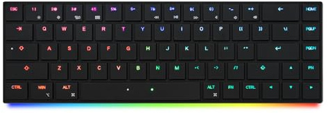 BAROCCOMiSTEL AIRONE Mechanische Tastatur, 65% Layout, Cherry MX ULP Switch, RGB-Hintergrundbeleuchtung, USB-C-Kabel, Windows/MacOS/iOS, Makro-Unterstützung, tragbar, superschlank/superleicht, schwarz