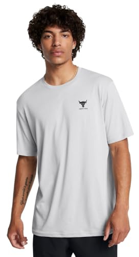 Under Armour Project Rock Simple Herren-T-Shirt, kurzärmelig, (011) Mod Gray Medium Heather / Black, L