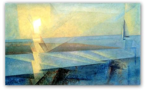 NHLDZYH Reproduktion Berühmter GemäLde, Berühmter Maler Öl-Gemälde, Giclée-Kunstdruck auf Leinwand, Wanddekoration für zu Hause, L.(Sunset at Deep) 30x48cm Nur Leinwand