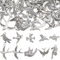 SUNNYCLUE 80 Stück Vogel Anhänger Aus Silber Kolibri Anhänger Bulk Legierung Im Tibetischen Stil Vintage Tier Mini Vögel Anhänger Für Die Schmuckherstellung Charms Zubehör DIY Halsketten Armbänder Ohr