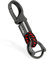 WardWolf D-Clip Karabiner Schlüsselanhänger aus Zinklegierung, Autoschlüsselanhänger mit Upgrade Anti-Verlust, Schlüsselbund mit 2 Ringen, Geschenk für Frau, Mann, Freunde,Schwarz und Rot