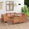 DYRJDJWIDHW europaletten,gartenmöbel Set,palettenkissen,8-TLG. Garten-Lounge-Set Honigbraun Massivholz KieferGeeignet für Garten, Swimmingpool, Wohnzimmer, Terrasse