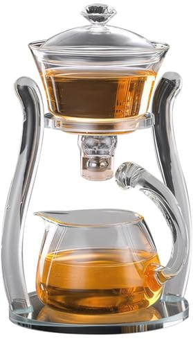 Tocchette magnetiche T -teiera magnetica T -borosilicate Televame di vetro con infusore Elegante set di tè automatico set di tela di vetro resistente al calore casa da tè casa, manico trasparente