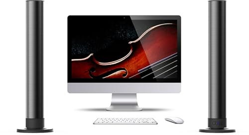 TV Soundbar, Heimkinosystem, Kabelloser Soundbar Lautsprecher BT 5.3, 40 W Subwoofer, 3D Stereo Soundbar Lautsprecher Set für TV Computer, Integrierter 2000 mAh