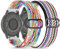 Wizvv 20mm Geflochten Loop & Elastisch Nylon Armband, Kompatibel mit Garmin Venu/Venu 2 Plus/Venu Sq/Venu sq 2/Venu Sq Music, Dehnbares Nylon Armband für Forerunner 55/245/245 Music Herren Damen
