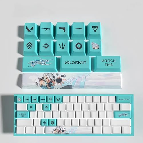 Stylish and personalized Valorant Theme Gaming Keycaps, Mechanical Keyboard Keycap Setwith(Keycaps Sold Only, 14 Keycaps).