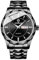 JewelryWe Herrenuhr Edelstahl Uhren Herren: 30m Wasserdicht Kalender Analog Quarz Armbanduhr Männer Schwarz Edelstahl Armband Lässig Business Uhr mit Schwarz Zifferblatt und Silber Leuchtzeiger