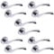 HANDLEZONE® 5 Sets Lobo Lever On Round Rose Door Handles, Internal Passage Latch Handles - Polished Chrome