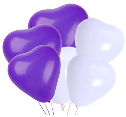 COLLBATH Made of Latex 50PCS Heart Shape Balloons Party Decoration for Wedding Birthday Christmas