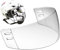 Straight Cut Hockey Helm, Clear Hockey Visor Anti-Fog-Eishockey-Helm-Schild Anti-Scratch-Hockey Halbschild Visor für Jugendliche und Erwachsene