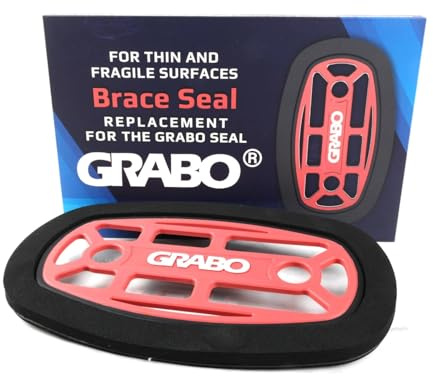 Grabo Brace Seal, Ideal for Glass Under 6mm and Other Fragile Surfaces, Full Silicone Footprint for Firm and Even Grip, Protective Brace Design, Compatible with All GRABO Models, Easy to Install