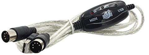 Suammiitstrieadea Adaptador de cable de interfaz USB a MIDI Midi In-Out Music Keyboard Piano a PC