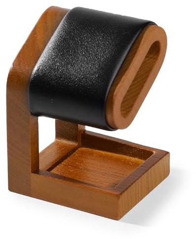 Oirlv Massivholz Einfacher Uhrenständer,Uhrenhalter aus Holz,Watch Stand,Uhrenaufbewahrung(Schwarz)