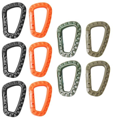 10 Pièces Mousquetons En Plastique, Mousquetons En Forme De D, Mousquetons Portables, Boucles De Suspension De Sac À Dos, Adaptés À L'Alpinisme, Au Camping, Boucles De Suspension De Sac À Dos