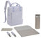 LÄSSIG Baby Wickelrucksack Wickeltasche Rucksack mit Wickelunterlage, Kinderwagenbefestigung, Flaschenhalter nachhaltig produziert/GRE Vividal Backpack cord lilac