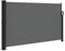 Gecheer Seitenmarkise Ausziehbar Sonnenschutz Sichtschutz Windschutz Seitenrollo Markise Seitenwandmarkise Balkon Garten Terrasse Anthrazit 120x600 cm