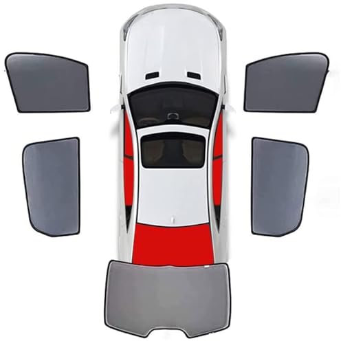 HERTC Cortina Parasol Coche para Audi A4 B8 Sedan 2008-2016, Parasol para Ventana Lateral Delantera de Coche magnético Asiento Delanter Protector,5 PCS Front Rear Back