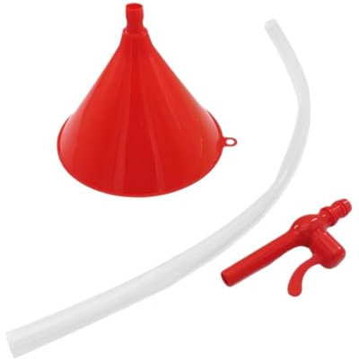 perfk Single Tube Beer Funnel Beer Dispenser Beverage Funnel with Valve Hose for College