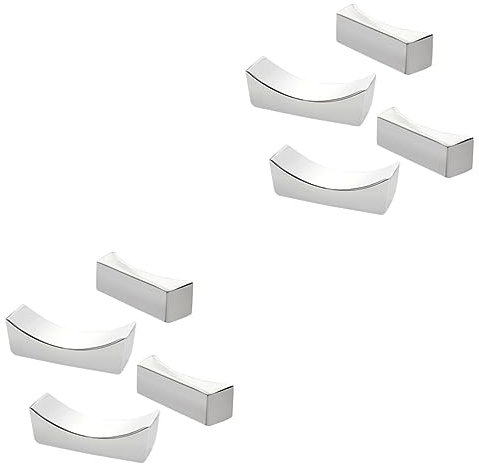 Veemoon Edelstahl Messerbänkchen Set – 4 Stück in Silber - Praktische Halter Für Essstäbchen Und Löffel - Stilvolles Zubehör Für Ihre Japanische Küche 55x18x19cm