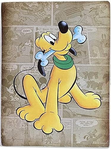 Disney Magnet (Magnet) Pluto für Kühlschrank, Kinderzimmer, Druck auf Holz, 10 x 6 cm