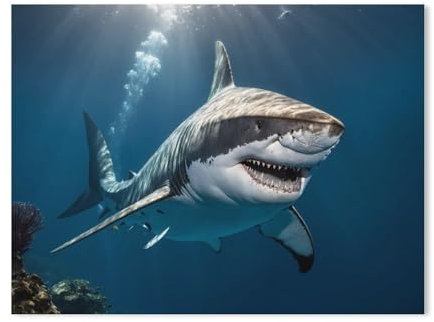 1000 Teile Puzzle Für Erwachsene Und Kinder，Megalodon，Stressabbau Herausforderung Bodenpuzzle DIY Home Wanddekoration（38x26cm）-AA4