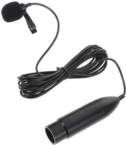 Alipis Lavalier Mikrofon mit XLR 3-pin Schnittstelle Schwarzes Ansteckmikrofon aus Metall Schwamm und Kunststoff Plug and Play Geeignet für Live Übertragungen und Reden für Audio