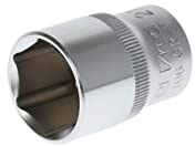 GEDORE red Douille, Entraînement 1/2 12,5 mm, 6 pans, Diamètre 21 mm, Outil, R610002106, Acier chromé
