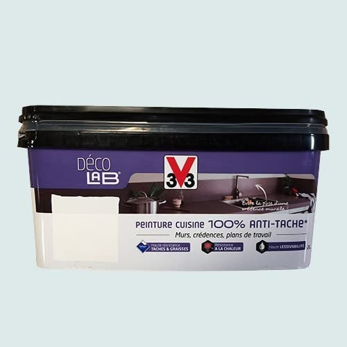 V33 Déco LAB Peinture Cuisine 100% Anti-Tâche Galet 2 L