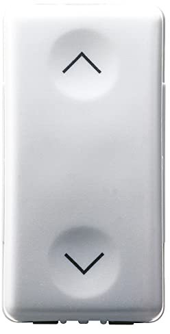 Gewiss GW20521 Pulsante Unipolare 250V AC NA+NA 10A Con Interblocco Su e Giu System White