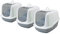 3er Sparpack XXL Katzentoilette Nestor Jumbo Weiss-grau