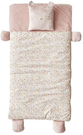 Vertbaudet Kinder-Schlafsack,Katze rosa geblümt/Katze ONE Size