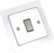 Single Double Light Plug Socket Switch Surround Finger Plate Acrylic (White, Single)