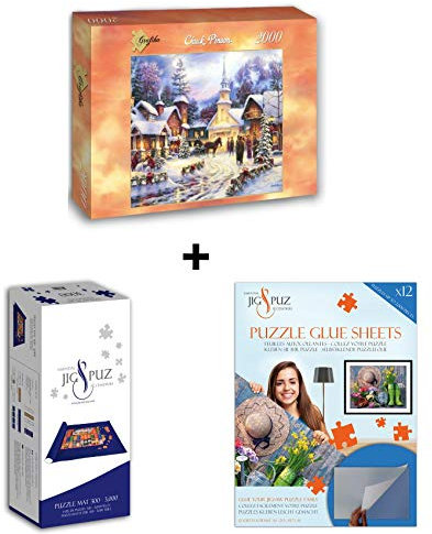 Grafika Puzzle 2000 pièces - Chuck Pinson - Faith Runs Deep + Colle + Tapis