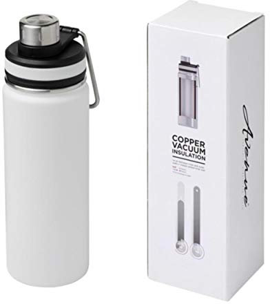 Schmalz® Isolierflasche GESSI 590 ml vakuumisolierte Trinkflasche aus Kupfer Edelstahl mit Kupferisolierung auslaufsicher BPA-Frei (weiss, ohne Gravur)