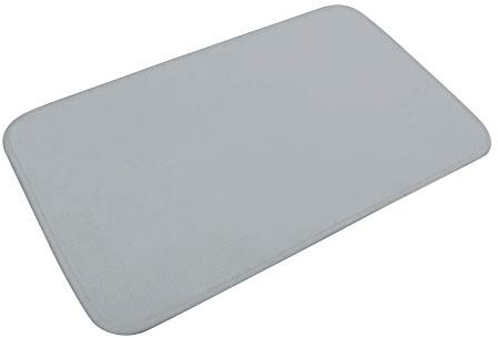 Douceur d'Intérieur, Tapis de Bain (45 x 75 cm) Vitamine Gris Clair, Microfibre