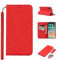 Copmob iPhone X/XS Case With Card Holder With Strap,Genuine Leather Flip Wallet Case,[3 Slots][Magnetic Closure][RFID-Blocking],Phone Case Cover for iPhone X/XS - Red