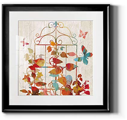 Renditions Gallery Rainbow Trellis II Premium Black Framed Print, Ready to Hang, Made in America Print - Black Frame