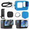 FitStill Schwarz Silikonhülle für Go Pro Hero13 Schwarz, Batterieseitige Abdeckung & Objektivdeckel & Displayschutzfolien & Lanyard für Go Pro Hero 13 Zubehör Kit