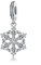 BEEUVIP Dangle fiocchi di neve Charm per bracciali, ciondoli in argento 925, perline per collane, per la festa della mamma, compleanno, regalo di Natale
