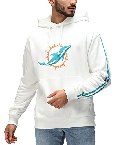 Recovered Fleece Hoody - NFL Miami Dolphins Ecru weiß - XL