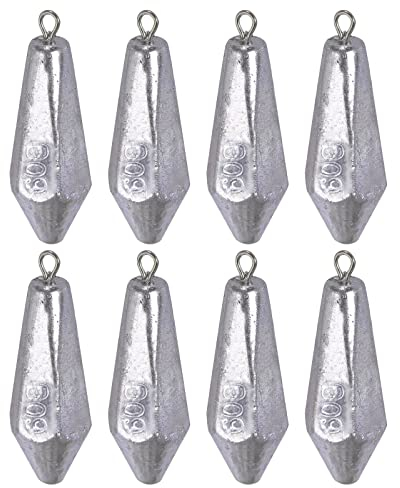 QualyQualy Grundblei Angeln Dropshot Blei Sinker Drop Shot Bleigewichte Angelzubehör Angelblei Set Blei Gewichte für Süßwasser Casting FischenBassforelle Wels, 60g 8 Stück
